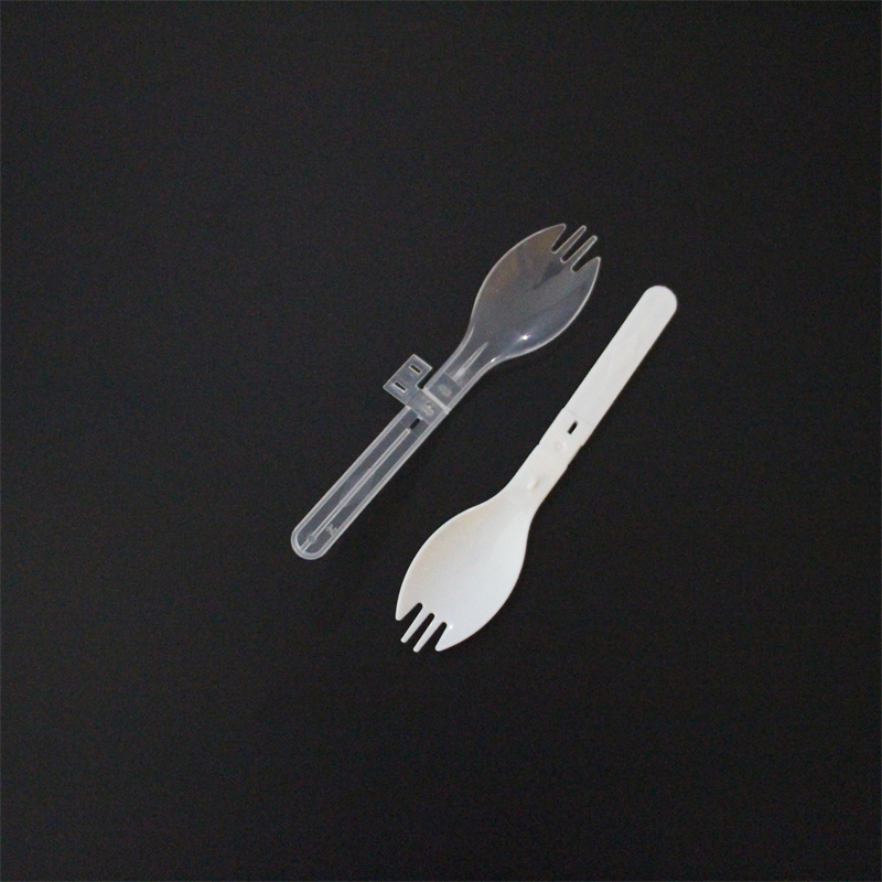 Fangdexuan Factory supplies 120mm folding fork spoon customized Disposable tableware set for processing