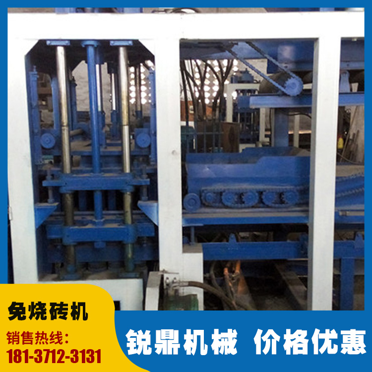 Semi-automatic cement standard brick production line mobile hollow unburned brick machine Ruiding Machinery