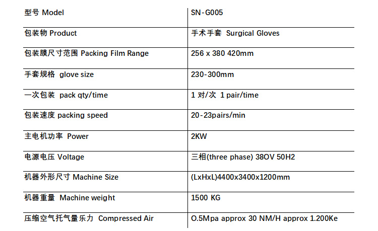 Glove lining paper packaging machine, rubber surgical protective equipment, folding equipment, one-year warranty