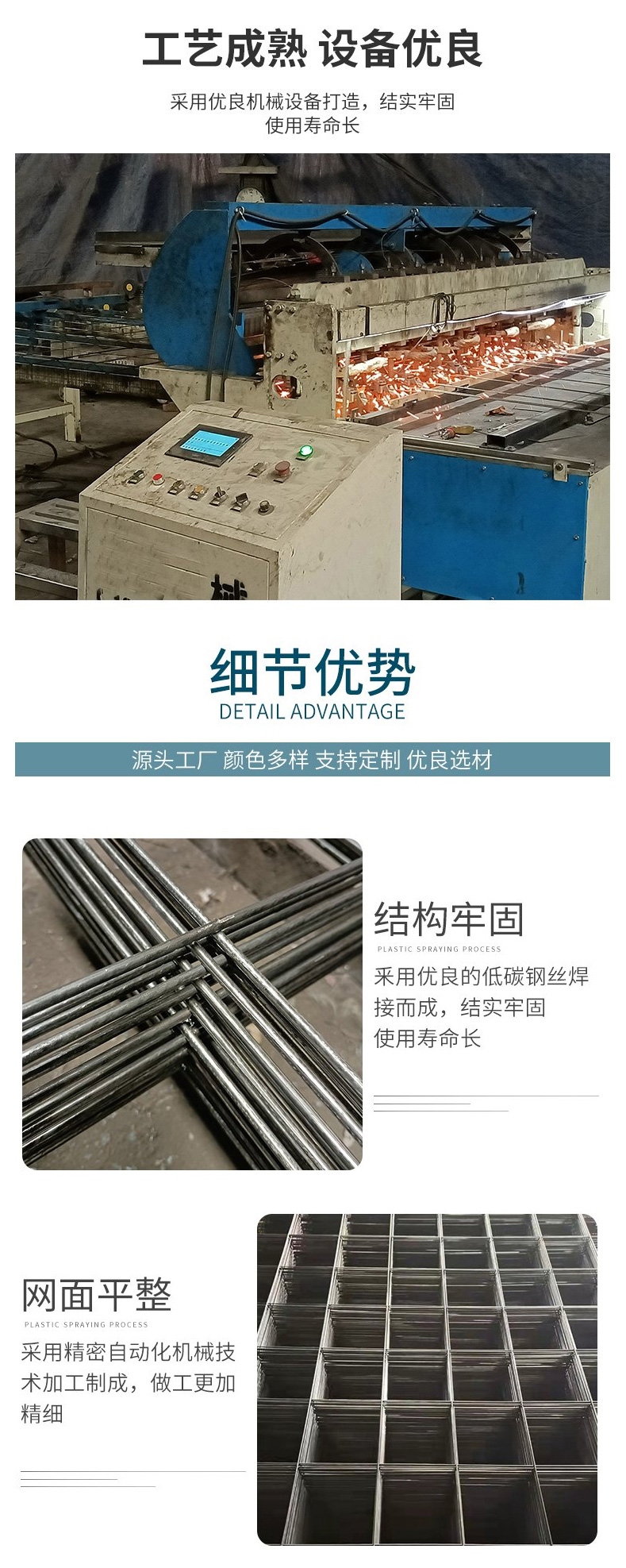 Welding of steel bars and iron wires in construction, welding of mesh sheets for bridge and highway construction, with complete types