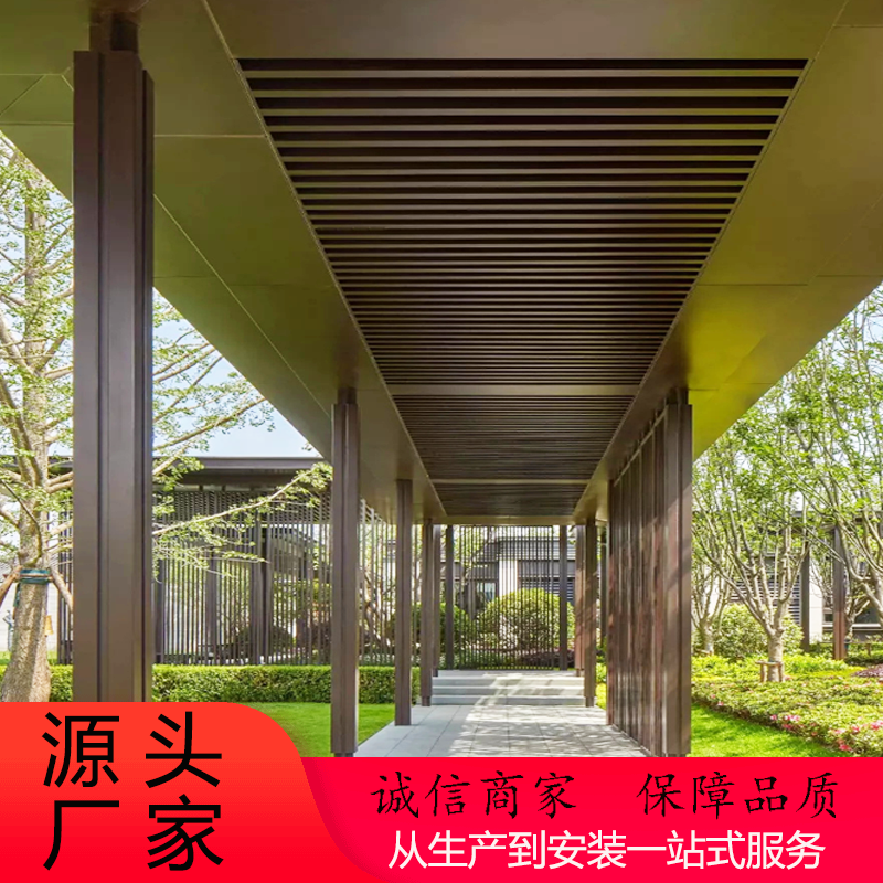 Hangtong stainless steel sculpture, steel structure, weather resistant steel corridor, outdoor courtyard, scenic area, abstract metal sculpture