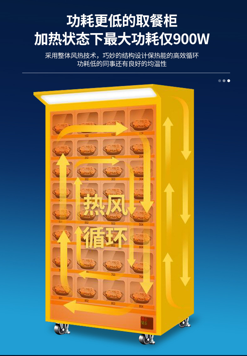 Yunyin P2 Scan Code 32 Door Intelligent Heating and Insulation Dining Cabinet Unmanned Self service Delivery Storage Cabinet