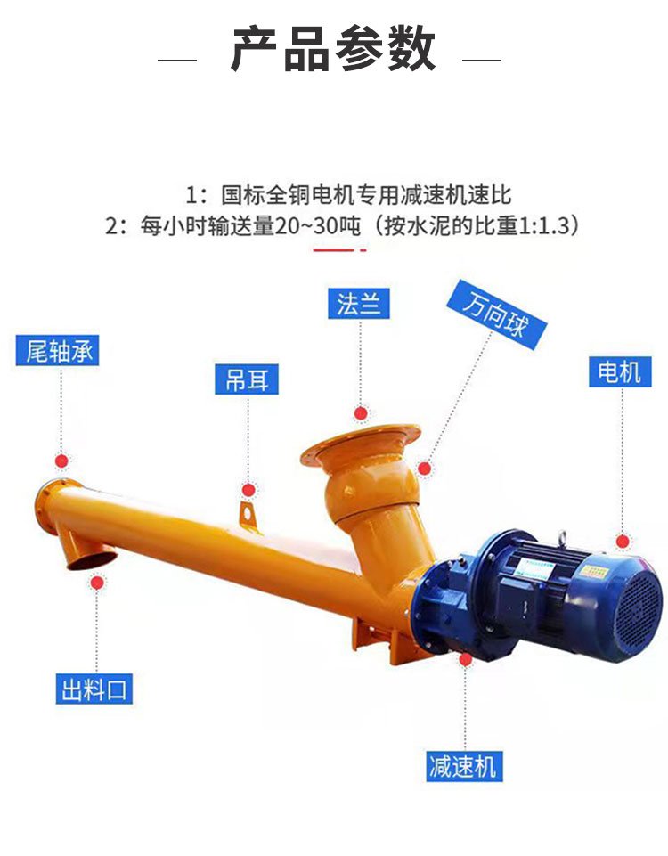 Jielong Powder Weijie Environmental Protection LS Screw Conveyor Manufacturer's Pipe Support Customization