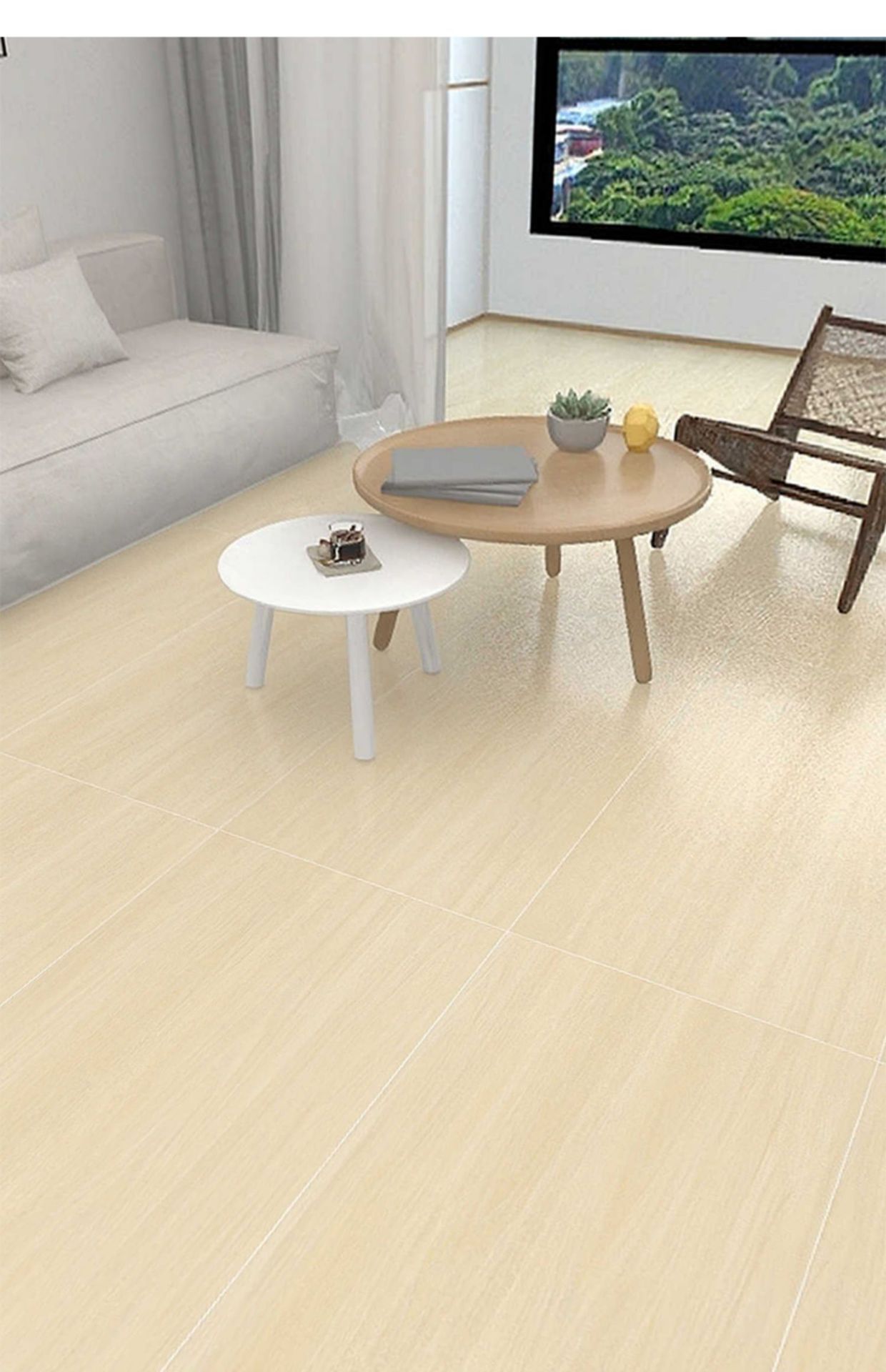 Cream style 600x1200 wood grain brick living room bedroom imitation solid wood tile dining room bathroom anti slip floor tiles