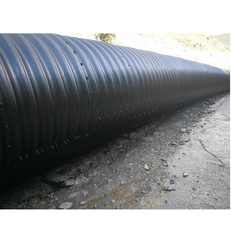 Lvliang prestressed corrugated culvert pipeline foundation steel corrugated pipe culvert