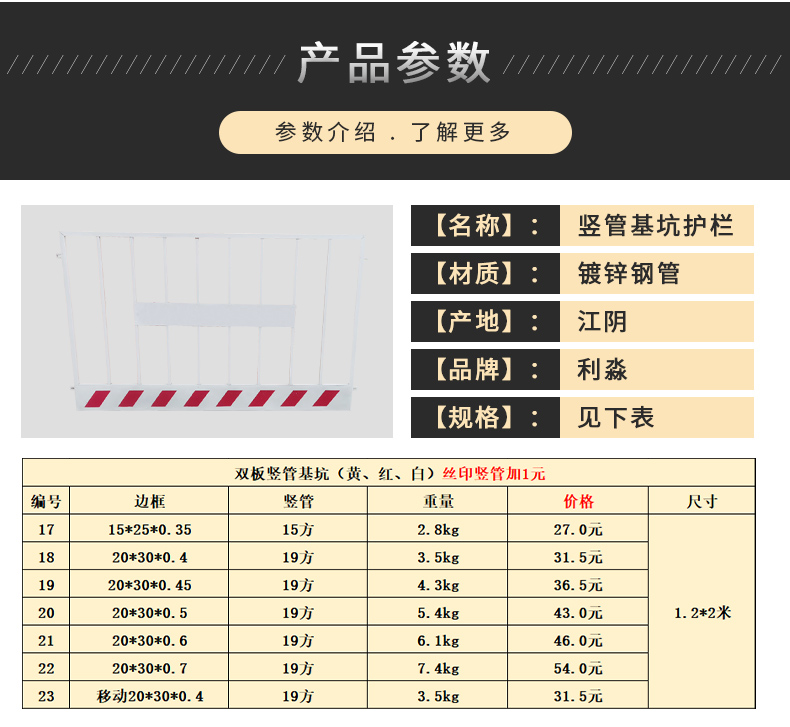 Vertical pipe foundation pit guardrail, safety protection fence, mesh type, durable and customized for building construction