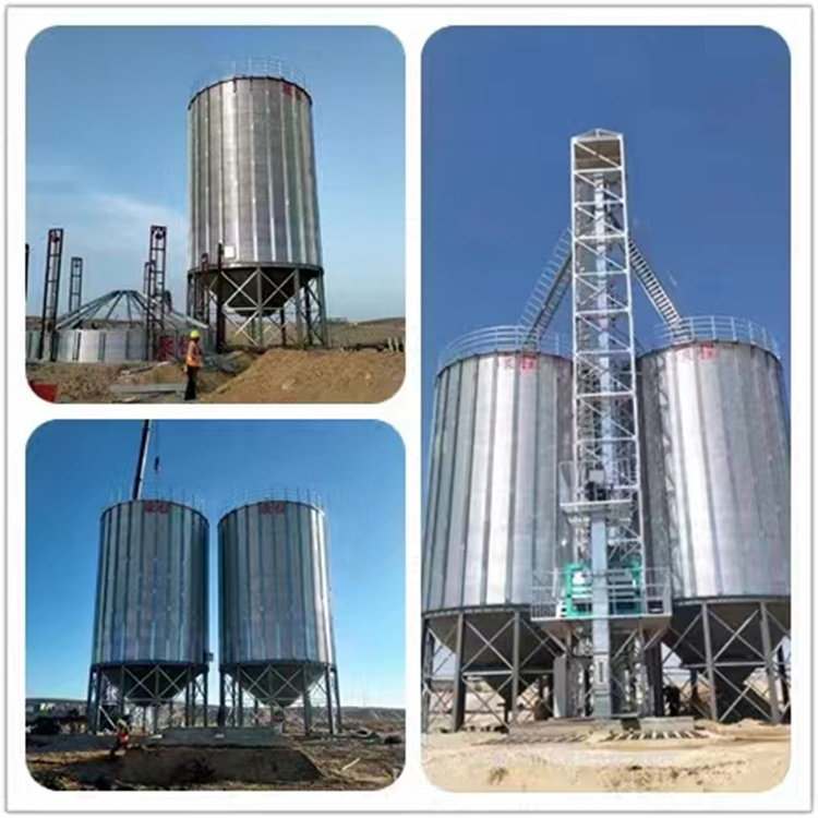 Kangcheng earthquake resistant and compressive 1000T grain silo steel plate silo batch supply grain silo short construction period and stable operation