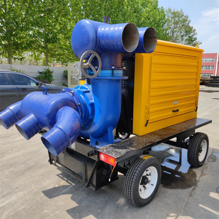 Fire fighting high lift pump rainstorm flood prevention and drainage mixed flow pump mobile high horsepower emergency mud pump