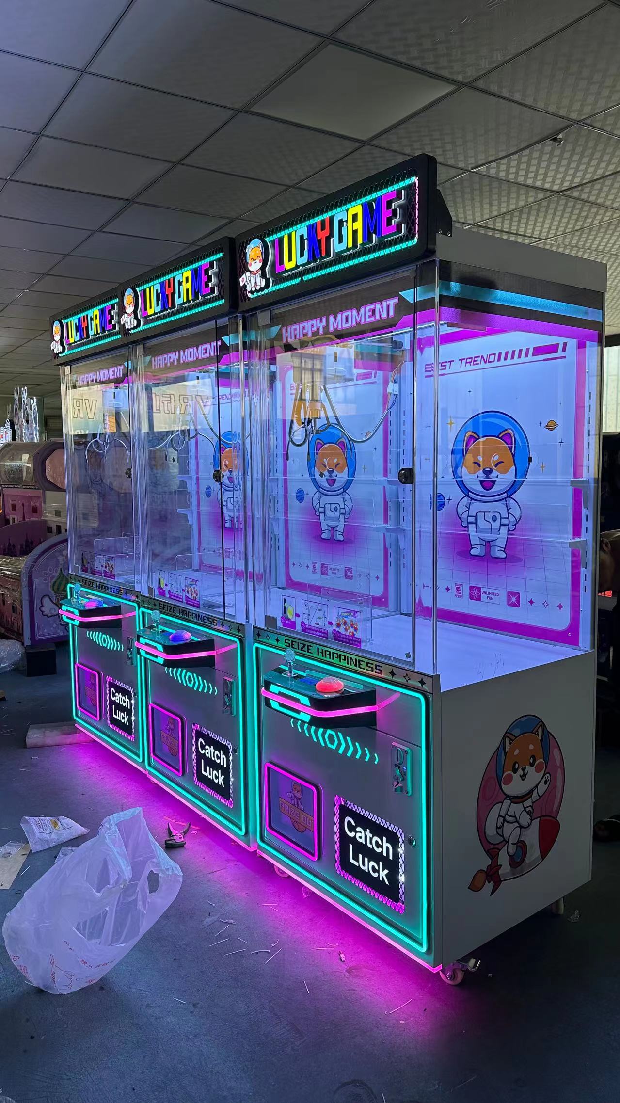 Snacking Doll Machine Manufacturer Scan Code, Coin, Commercial Transparent Hardware Snatching Machine, Blind Box, Handmade Food and Play Game Machine