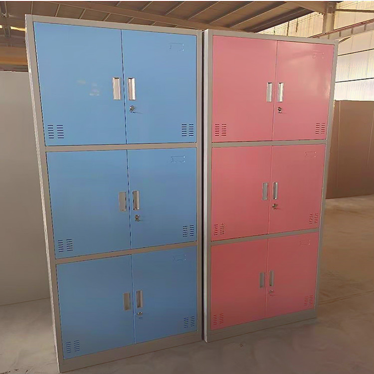 Factory staff's nine door goods cabinet, iron cabinet, customized Combination lock, storage cabinet, file cabinet, Jieshun