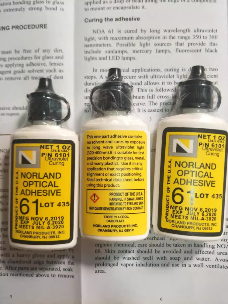 诺兰Norland光学胶 美国原装进口 紫外线UV胶水 NOA61 63 65 68 T71 72 83 - 百度爱采购