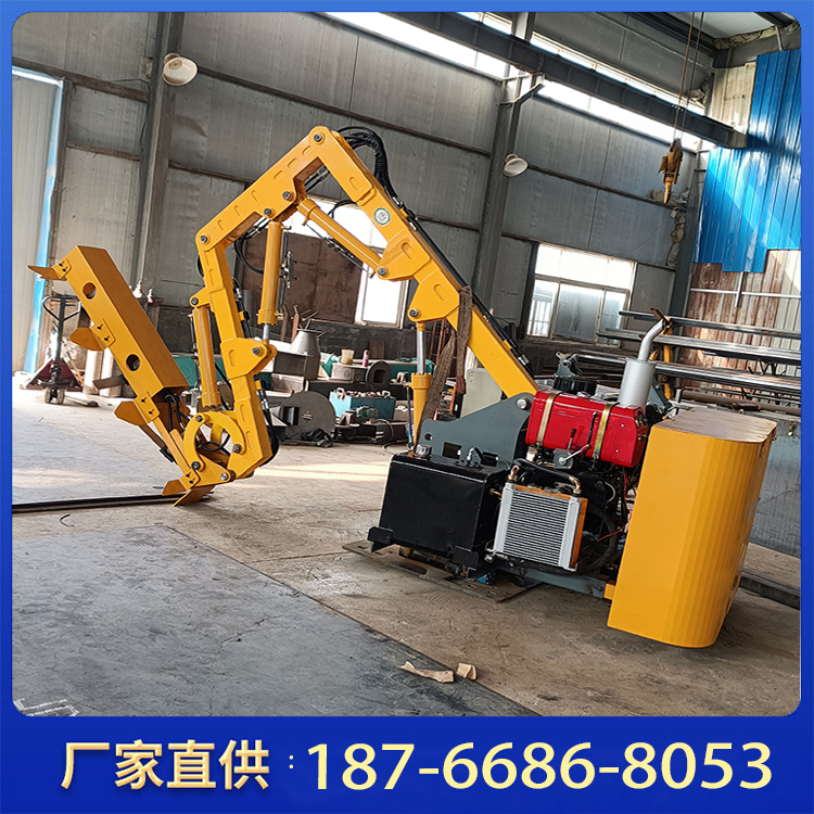 Excavator changed to disc saw, hedge trimmer, lawn, tea, greening, and garden development supply, vehicle mounted remote control