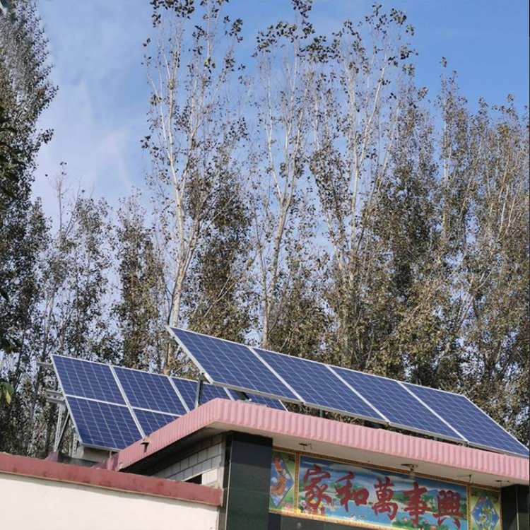 Solar water pump sewage treatment, 100 watt photovoltaic power generation system, grid connected and off grid monitoring of street lights