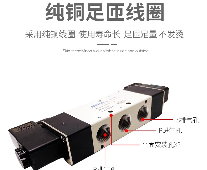 4V210-08 Yadeke solenoid valve controller pneumatic valve pneumatic valve reversing valve electronic valve coil 24V