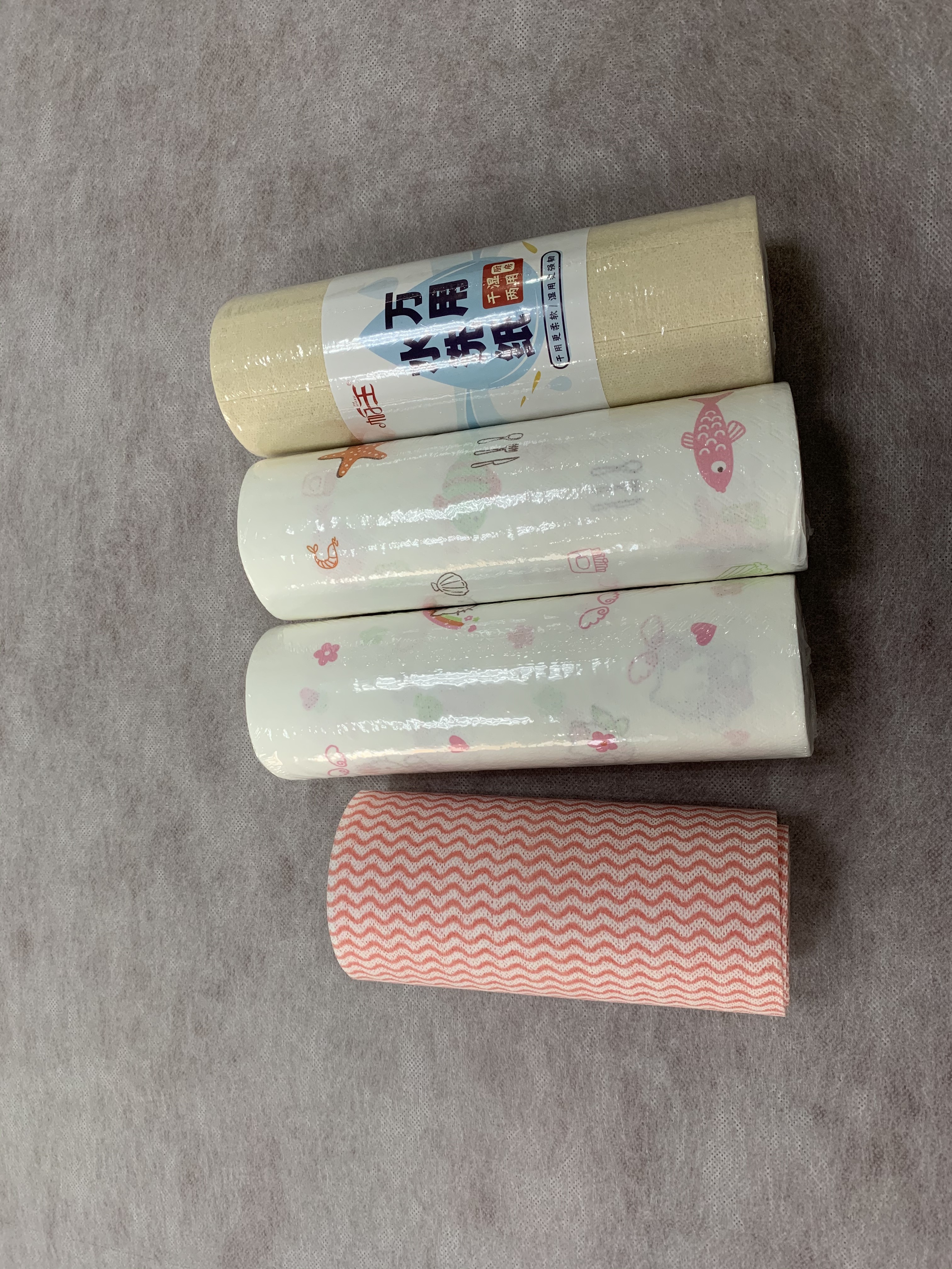 Non woven fabric printing, custom pattern logo packaging, fabric+product dust protection outer packaging