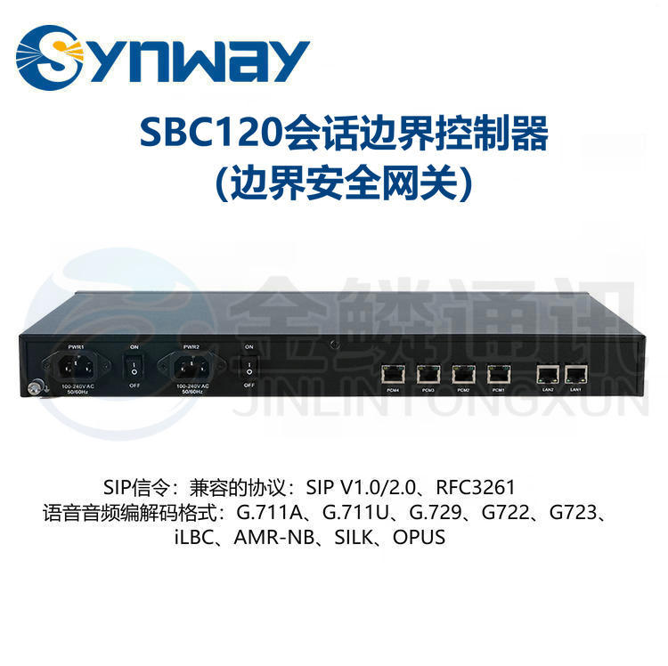 Synway SBC120 session boundary controller voice firewall IMS signaling interworking encoding conversion NAT traversal