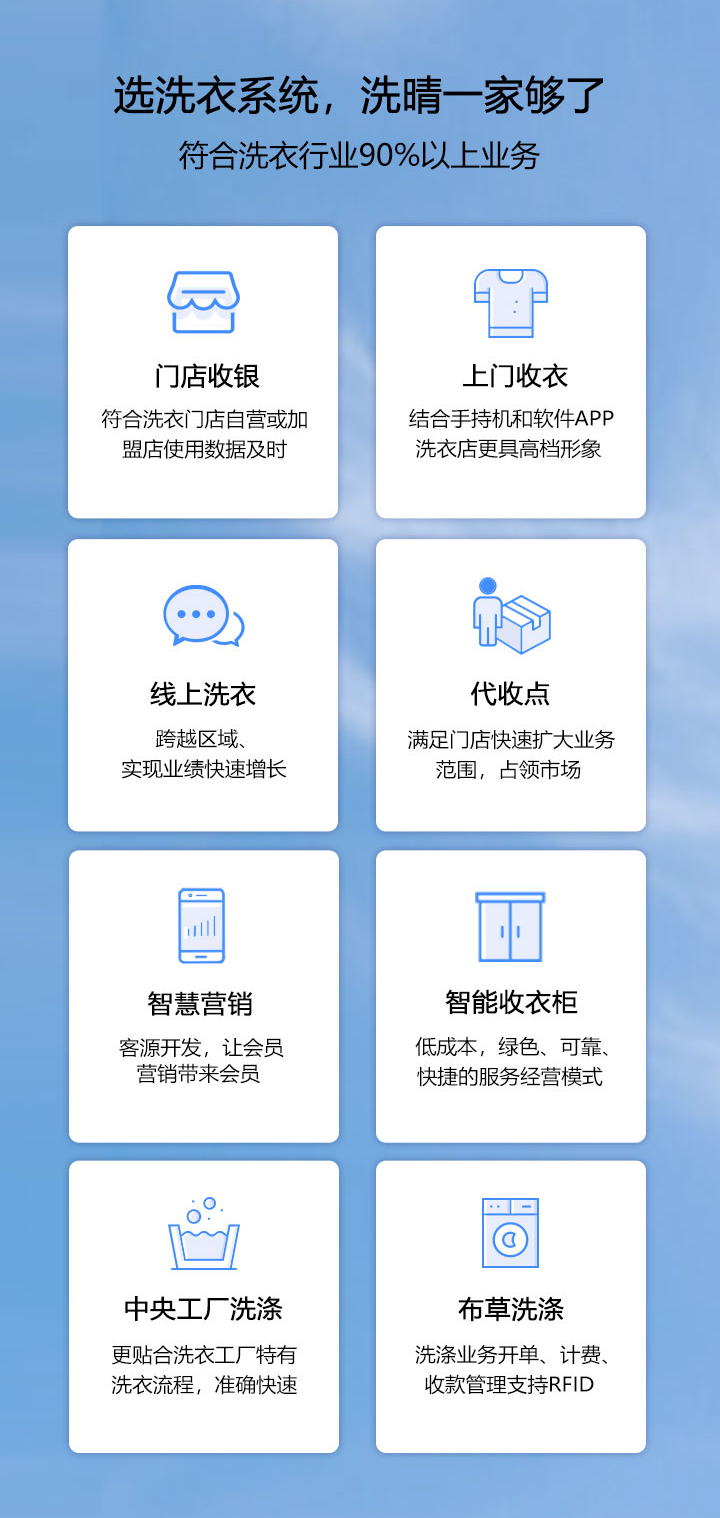 Aolan Xiqing Laundry Software Cashier, Clothing, Appointment Member Marketing, Expansion of Customers, Sales, and Inventory Store Management System