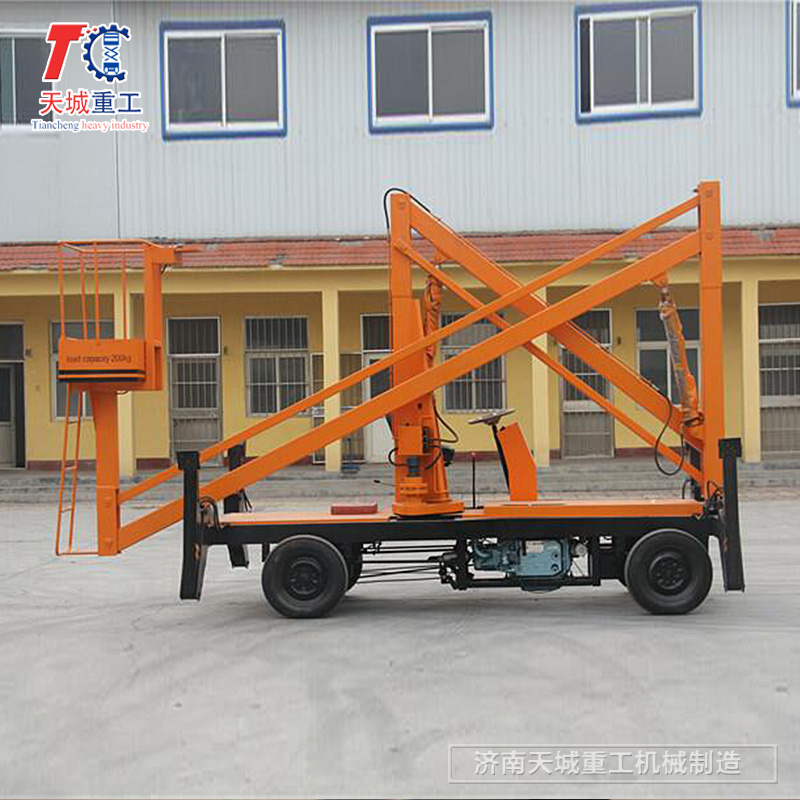 Curved arm elevator telescopic arm lifting platform outdoor Aerial work platform self-propelled horizontal extension indoor