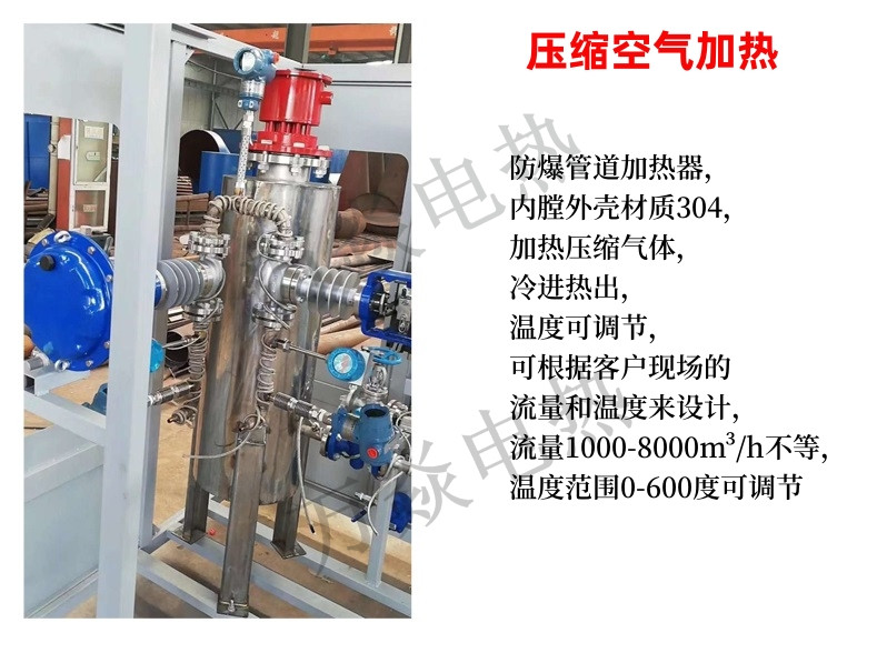 Hot water steam pipeline heater Industrial thermal oil air electric heater