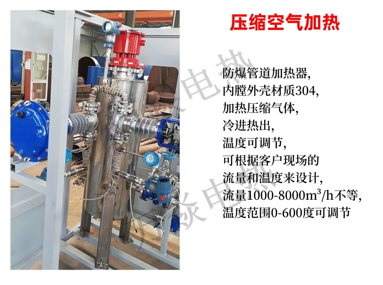 Steam gas pipeline heater ash hopper dust removal and dehumidification electric heating equipment