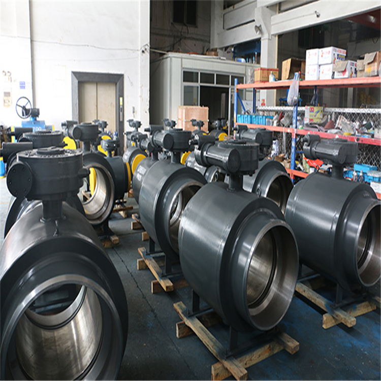 Fixed ball full bore welded ball valve Q367F-25C DN1200 for underground use in Juxintai heating pipeline network