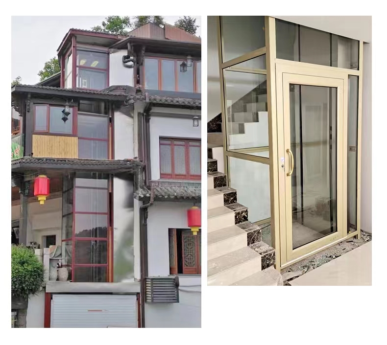 Donglian Elevator Home Elevator Villa Self built duplex building without damaging the original building for door-to-door installation