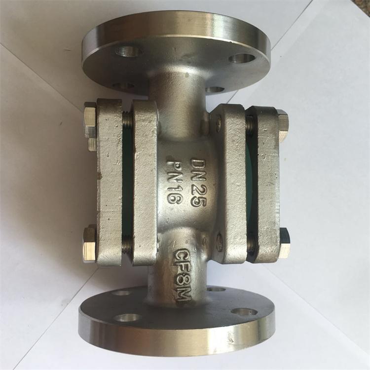 Stainless steel atmospheric pressure sight glass pressure vessel sight glass strip flange through type supply