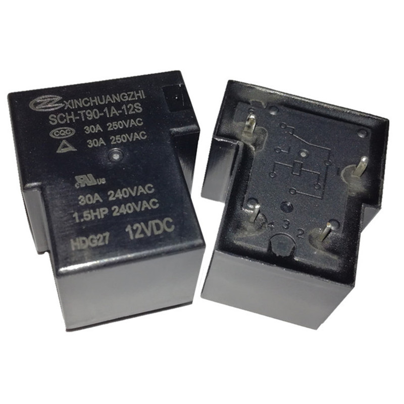 Xinchuangzhi Relay SCH-T90-1A-12S One set of normally open 30A four pin 12V automotive relay