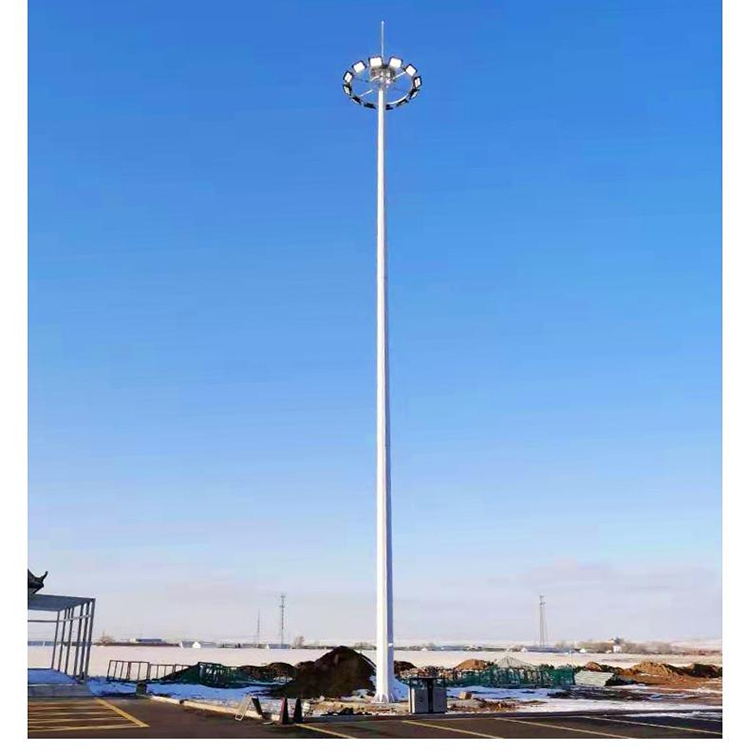 Lu's LED mid pole lamp can be printed with logo, square high pole lamp, high-power lighting lamp, hot-dip galvanized lamp pole