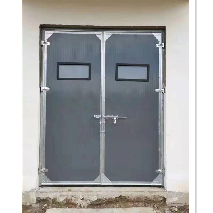 Factory workshop industrial gate, color steel plate sliding door, garage electric folding door, grain storage insulation door