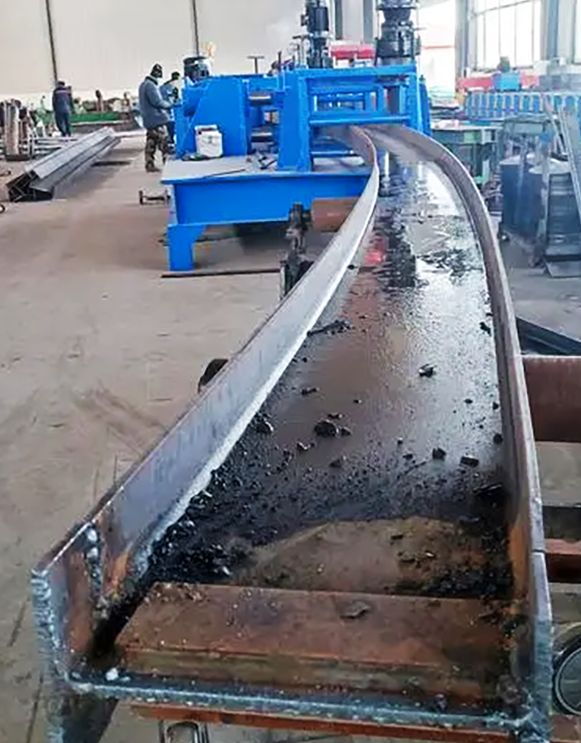 CNC hydraulic H/U steel tunnel bending machine 350/400 I-beam top bending machine support steel bending equipment