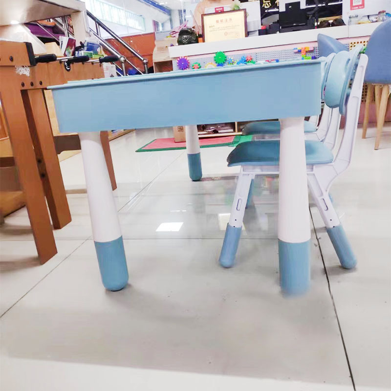 Kindergarten building block table, children's plastic graffiti drawing table, multifunctional dining, learning, gaming, lifting table