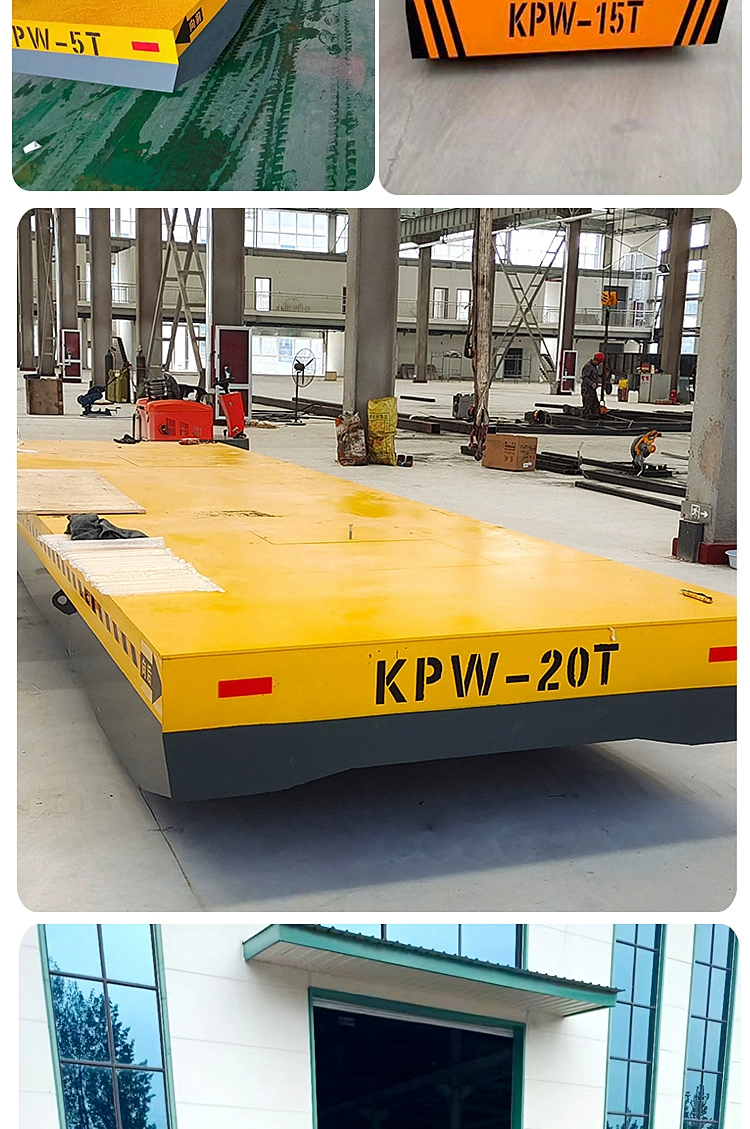 Heavy material transport rail battery car remote control workshop transport rail flat car parts electric flat car