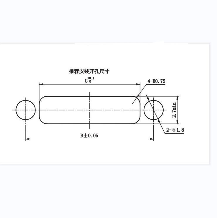 Zhuoyi micro rectangular electrical connector J63A-222-025-261-NH with guide hole customizable