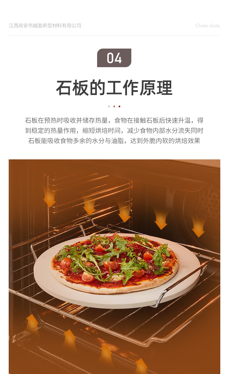 Pizza baking tray slate Cordierite baking stone with iron wire rack Pizza cutter high temperature resistant ceramic baking slate set