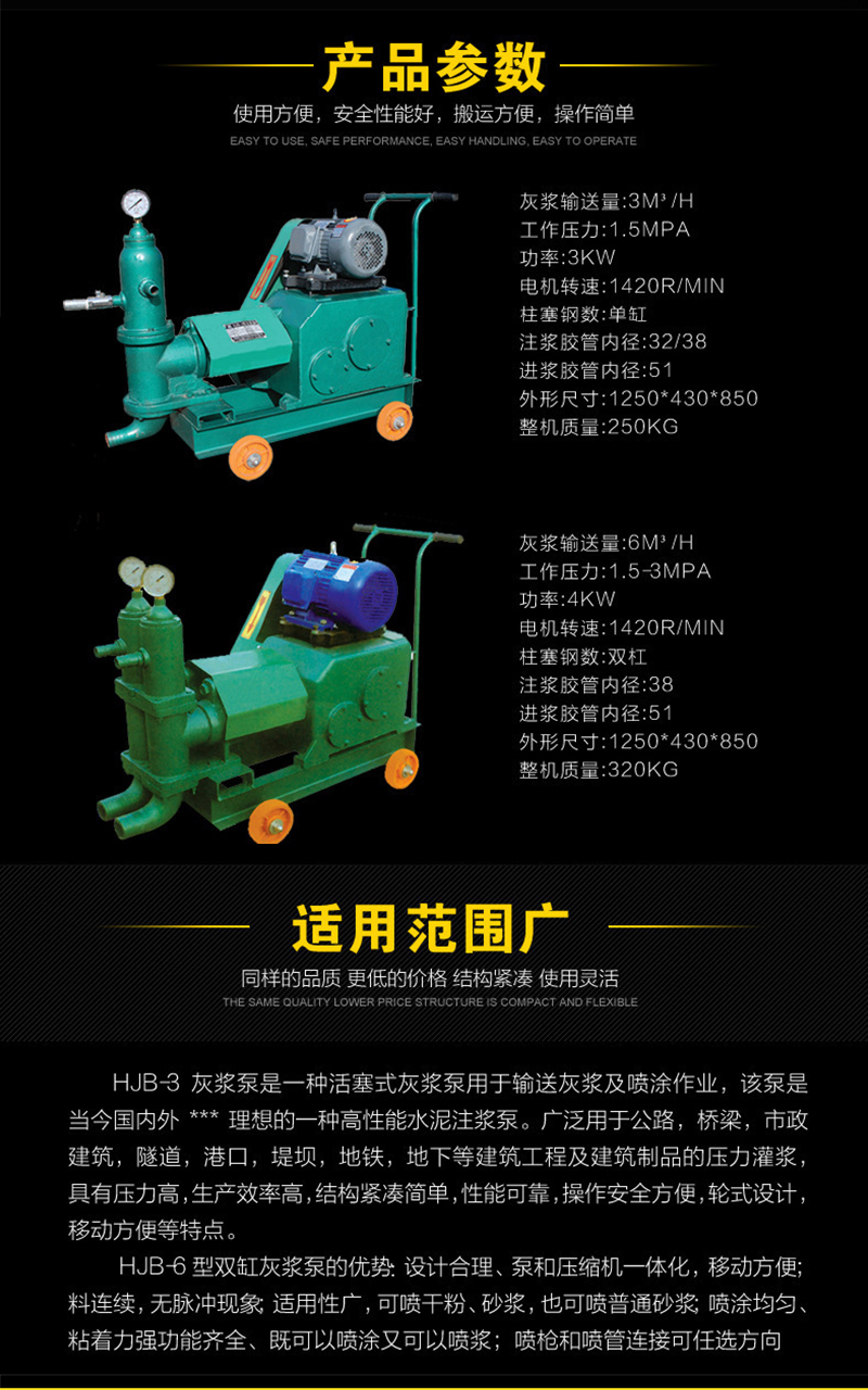 Xinyang Machinery Inner Mongolia Bayannur Tunnel Grouting Machine GLHB-3 Single Cylinder Piston Grouting Machine Zhuzhou