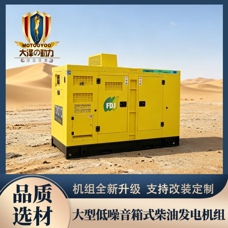 大泽动力800KW柴油发电机 工程矿山备用电源 电子调速 静音箱体式