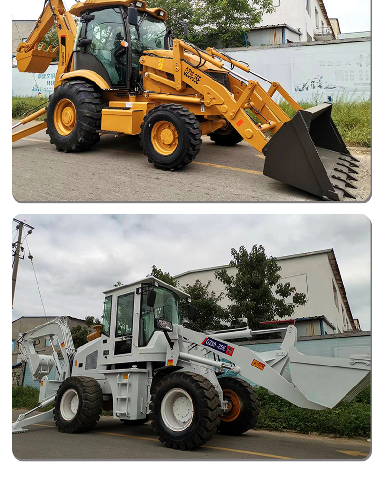 Lifting the front shovel and digging the back two ends, busy digging the loader, hydraulic backhoe hook machine, multi-functional shovel grab integrated machine