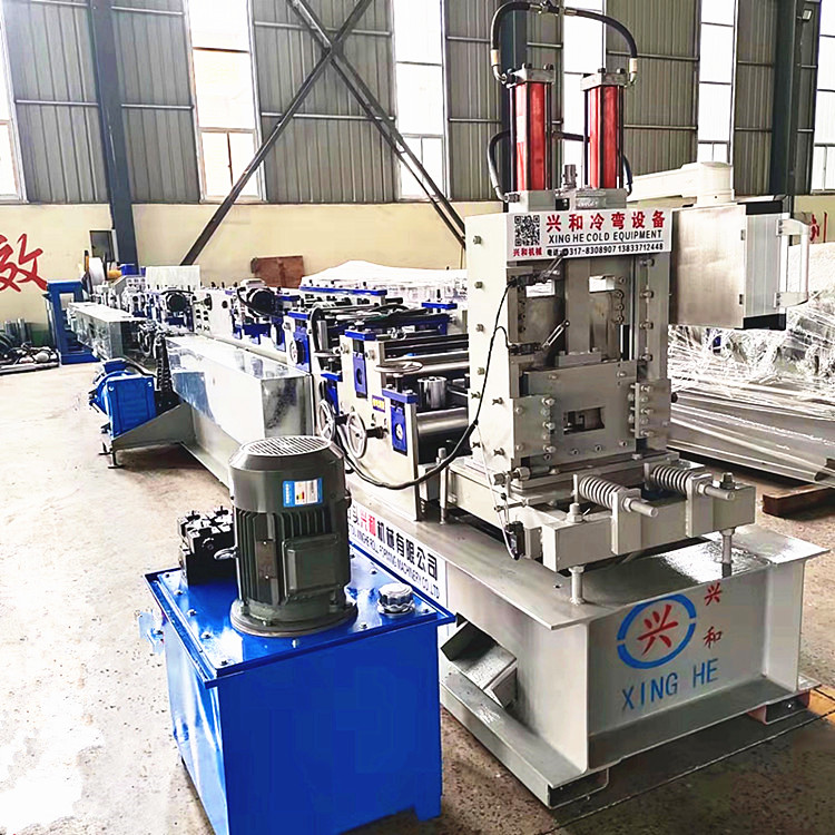 Automatic type changing CNC C-type steel tile pressing machine 80-300 endless shear punching and cold bending forming machine