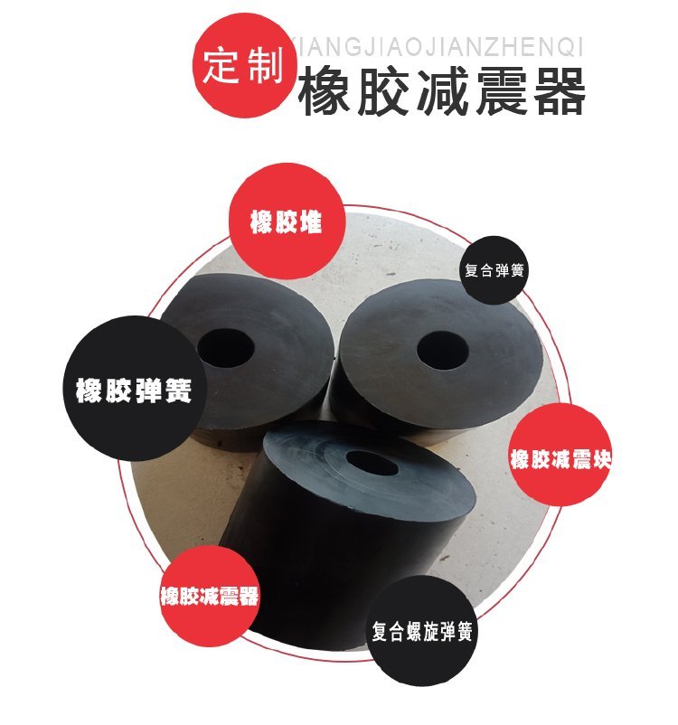 Rubber shock absorbers, natural rubber shock absorbers for diesel generator hydraulic presses, supplied by Xincheng