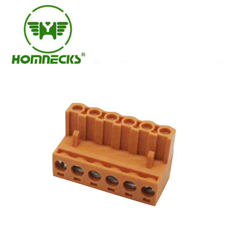 Hongyi 5.08mm spacing plug-in orange orange PCB wiring terminal environmentally friendly copper flame retardant color customizable