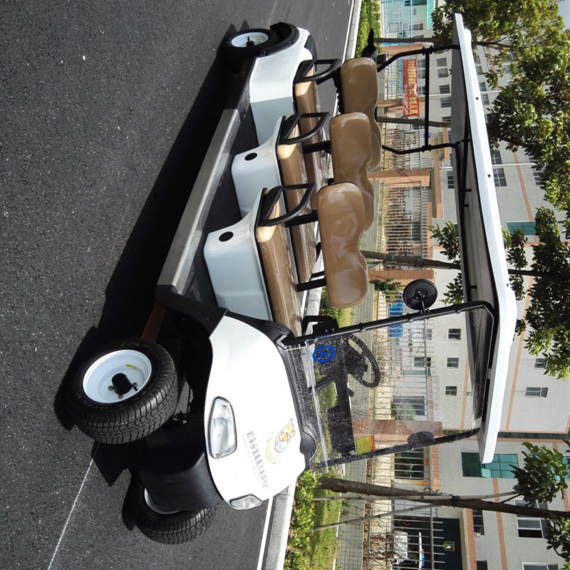 Donglang four wheel and four seat electric golf cart has low operating cost and unique appearance