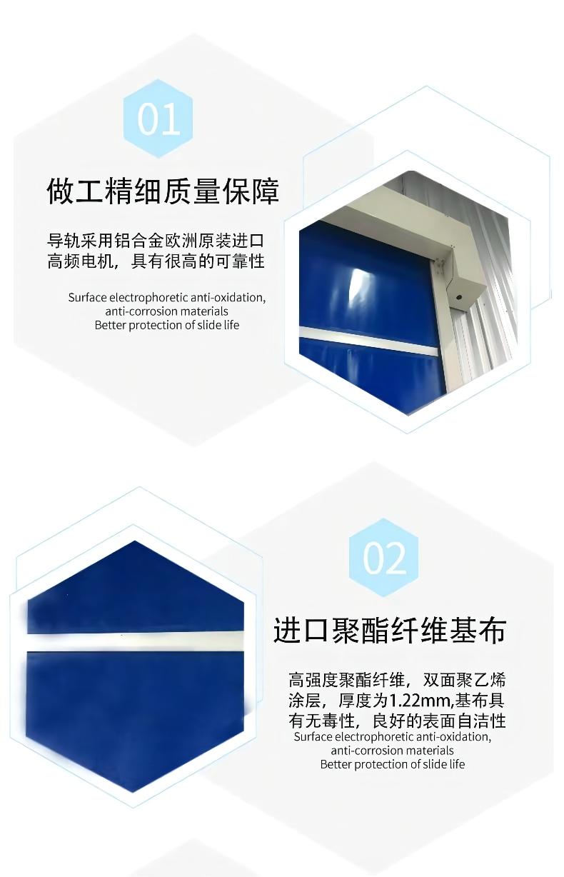 Hengkaili PVC electric fast Roller shutter, high temperature resistant, easy to install and customizable