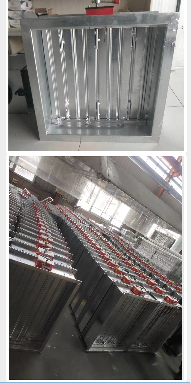 Electric smoke exhaust and fire damper for underground garage 280 ℃ normally open smoke exhaust valve 70 ℃ fire control valve 3C certification