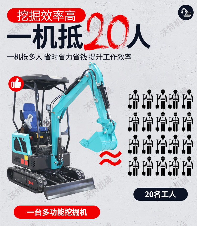 15 micro excavators, 10 telescopic hooks with chassis, 17 small excavators, and a 1.5-ton small excavator for digging around 20000 tons of soil