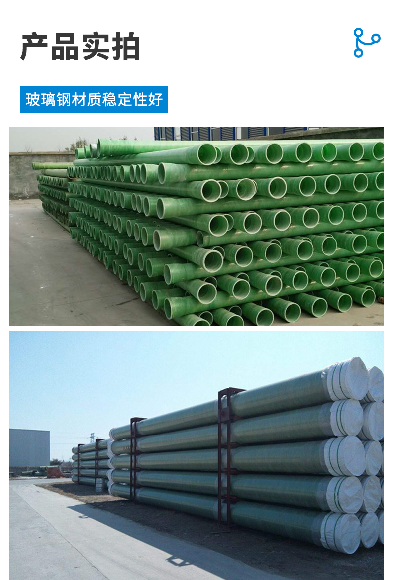 Fiberglass wrapped pipes, sewage pipes, and environmental protection processes support customized corrosion and high temperature resistance