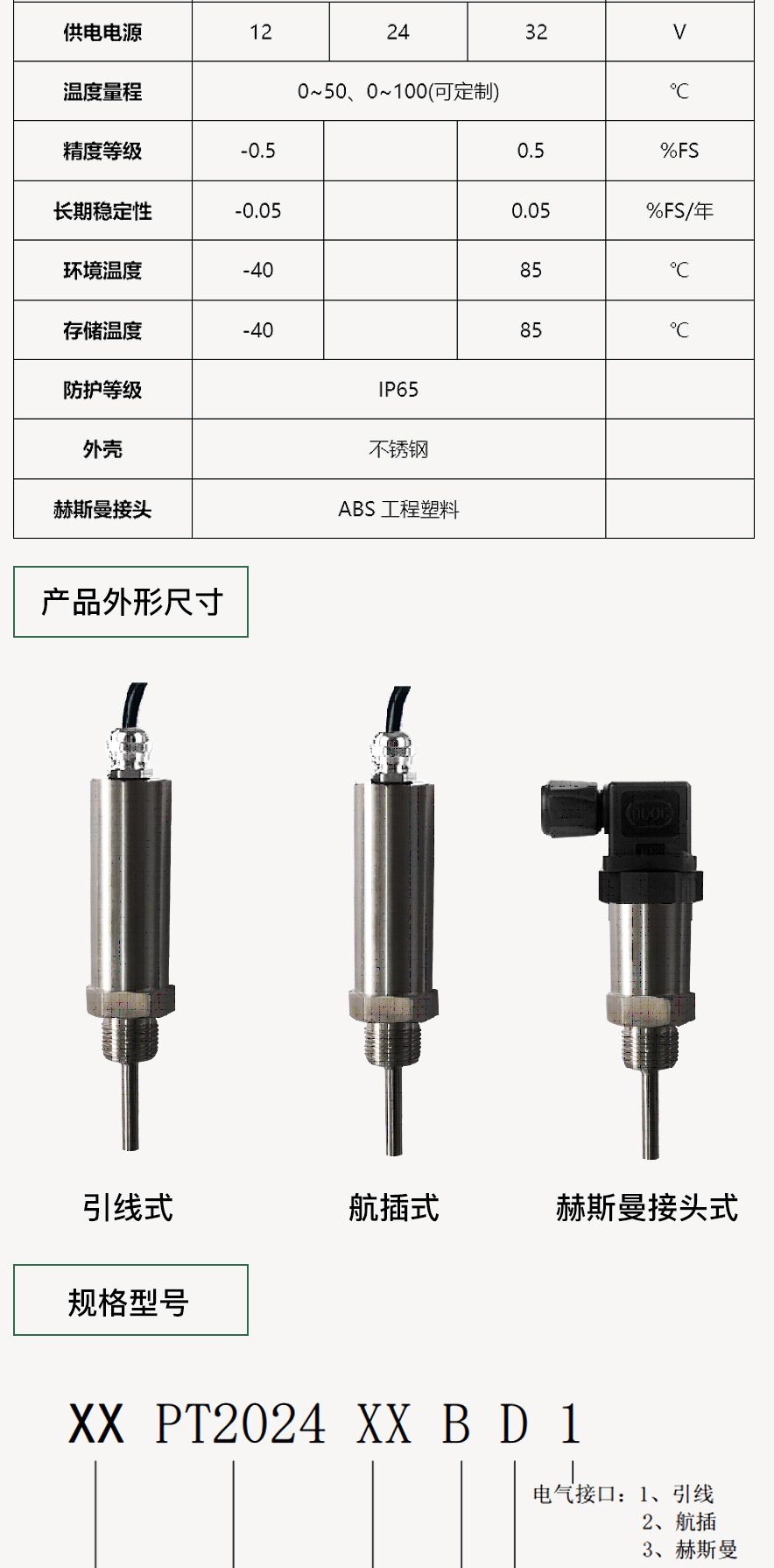 Jinrui Zhicheng JRPT2024 Pipeline Temperature Sensor Temperature Measurement in the Industrial Automation Field