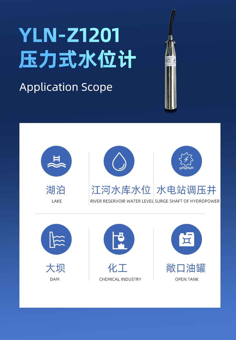 Yilineng YLN-Z1201 series input pressure water level gauge with precise large range