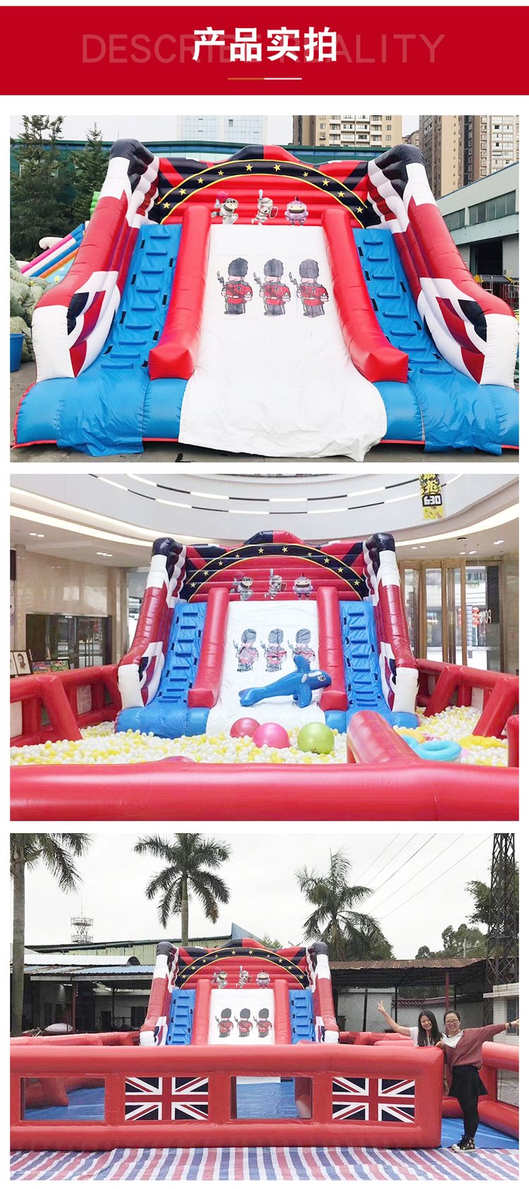Car Amusement ride Pirate captain inflatable water slide Water park inflatable slide in summer