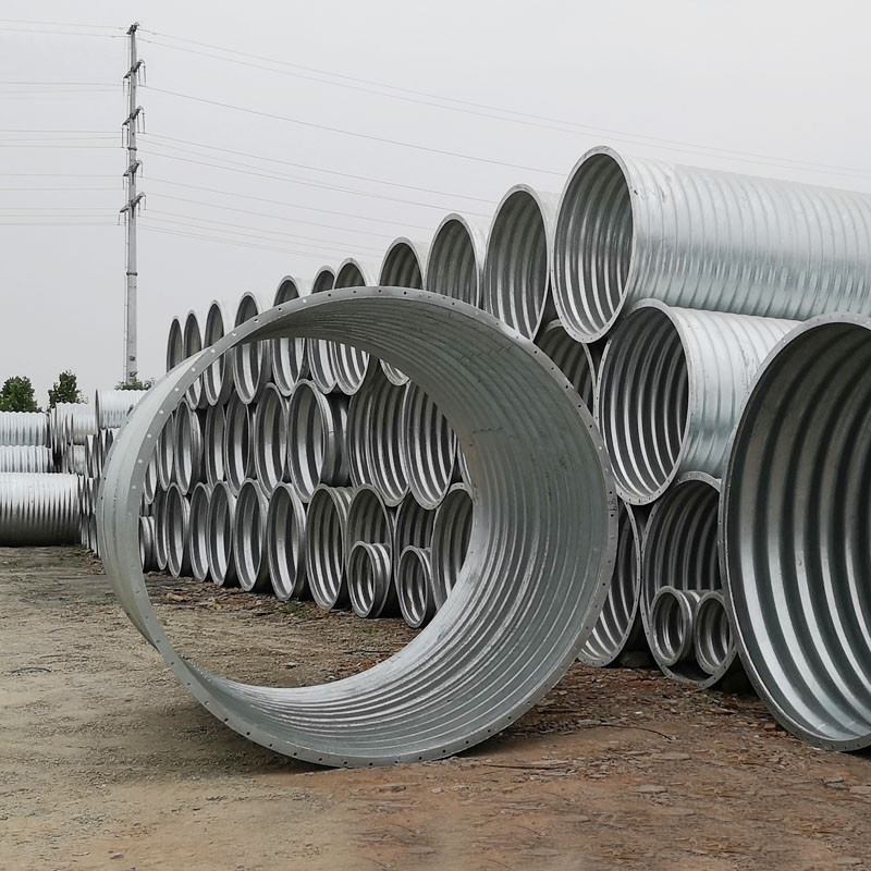 Lvliang prestressed corrugated culvert pipeline foundation steel corrugated pipe culvert